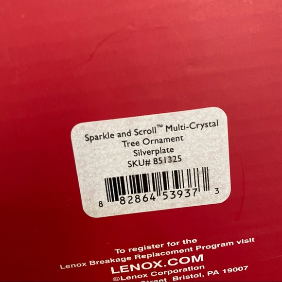 LENOX Sparkle and Scroll Multi-Crystal Silver-plate Tree Ornament - Picture 11 of 11